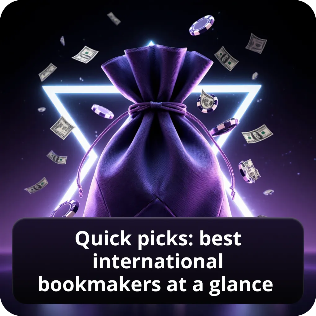 Quick picks non UK betting sites: best international bookmakers at a glance